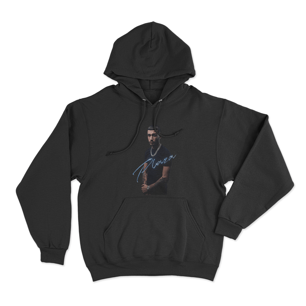 Plaza Signature Portrait Unisex Hoodie Black Plaza Signature Portrait Unisex Hoodie Black