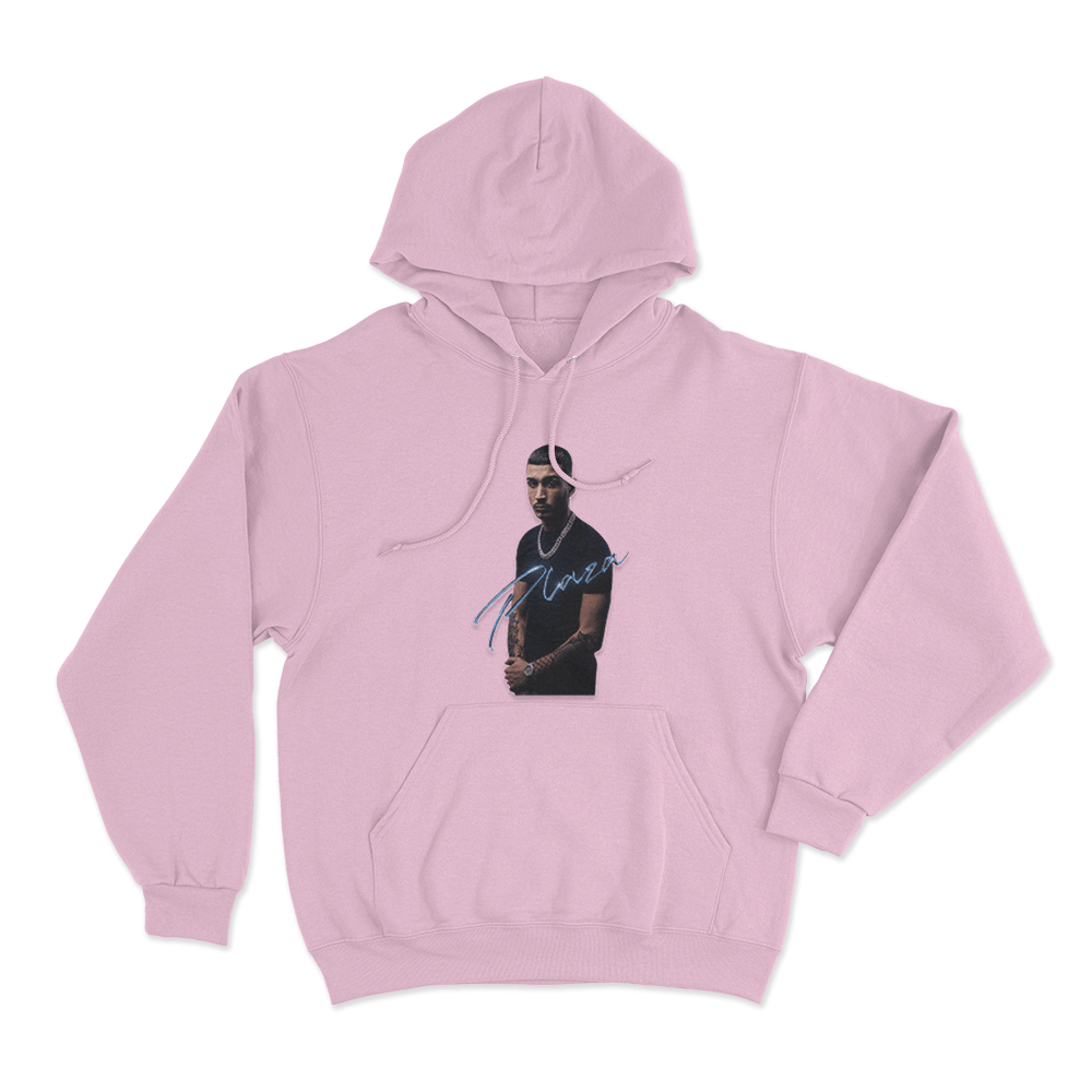 Plaza Signature Portrait Unisex Hoodie Pink Plaza Signature Portrait Unisex Hoodie Pink