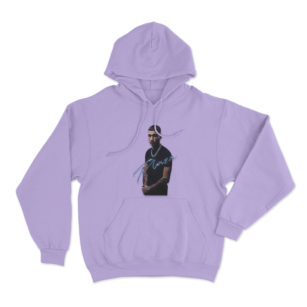 Plaza Signature Portrait Unisex Hoodie Purple Plaza Signature Portrait Unisex Hoodie Purple